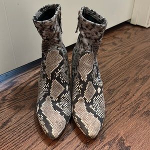 Steve Madden Snake Print Ankle Boots
